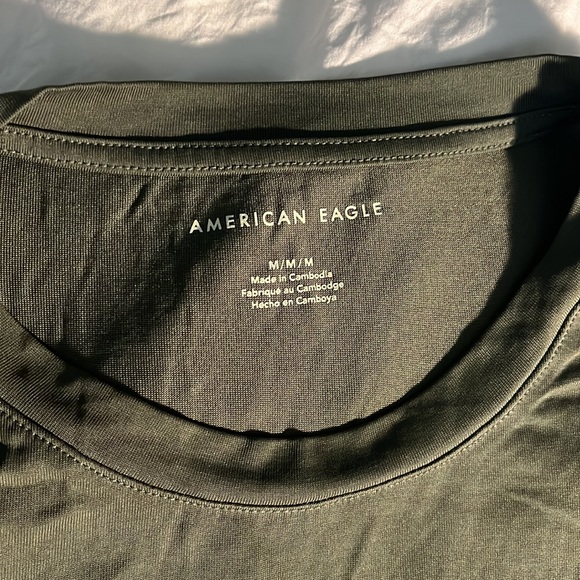 American Eagle Olive Green Babydoll Top Size Medium - Picture 3 of 4
